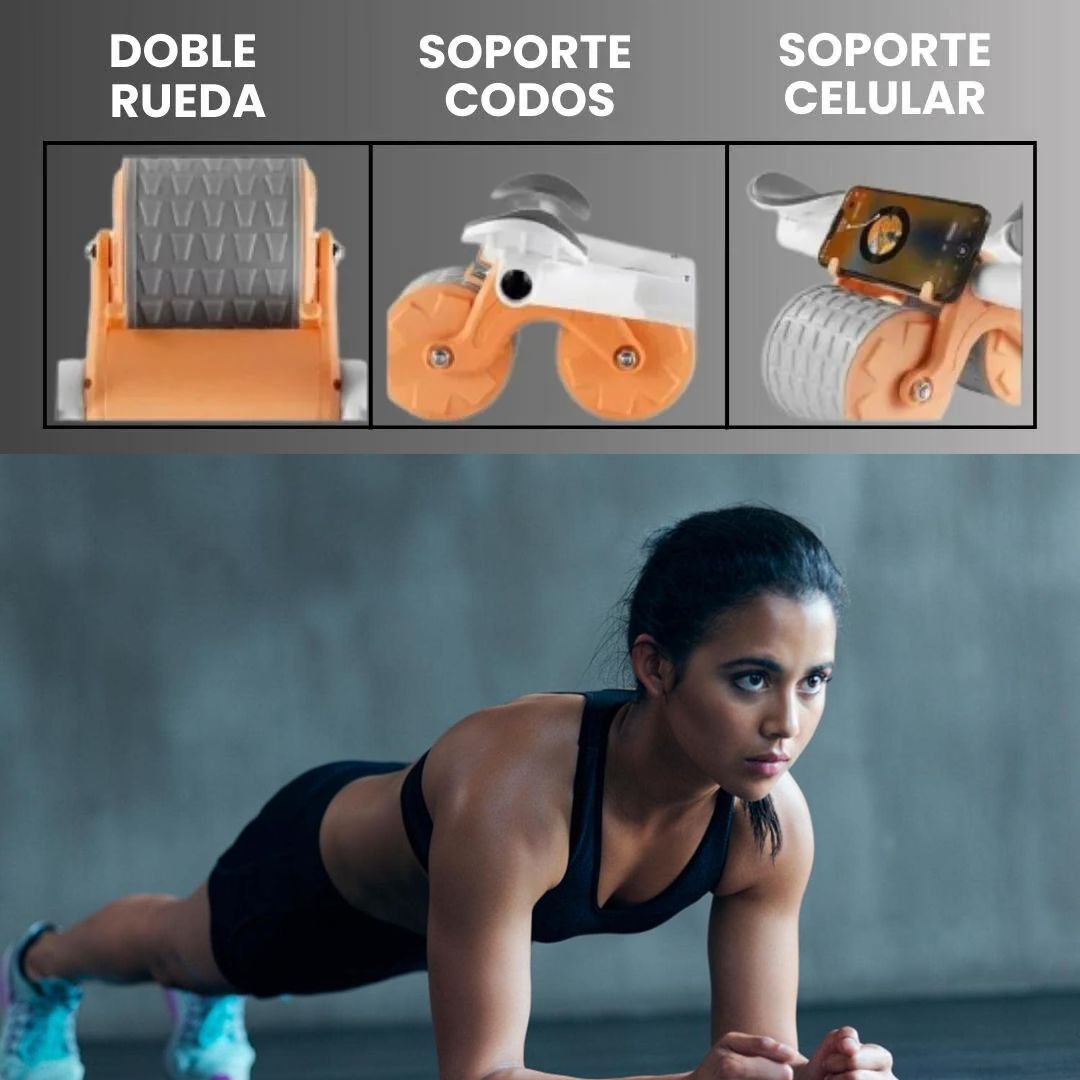 Rueda Abdominal Con Soporte Y Auto Rebote