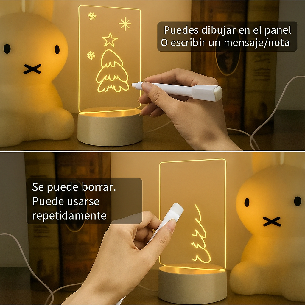 Lámpara LED con Panel de Escritura