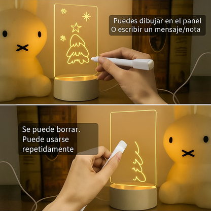 Lámpara LED con Panel de Escritura