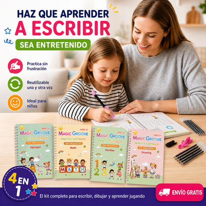 Kit x 4 libros Magicos de Caligrafia