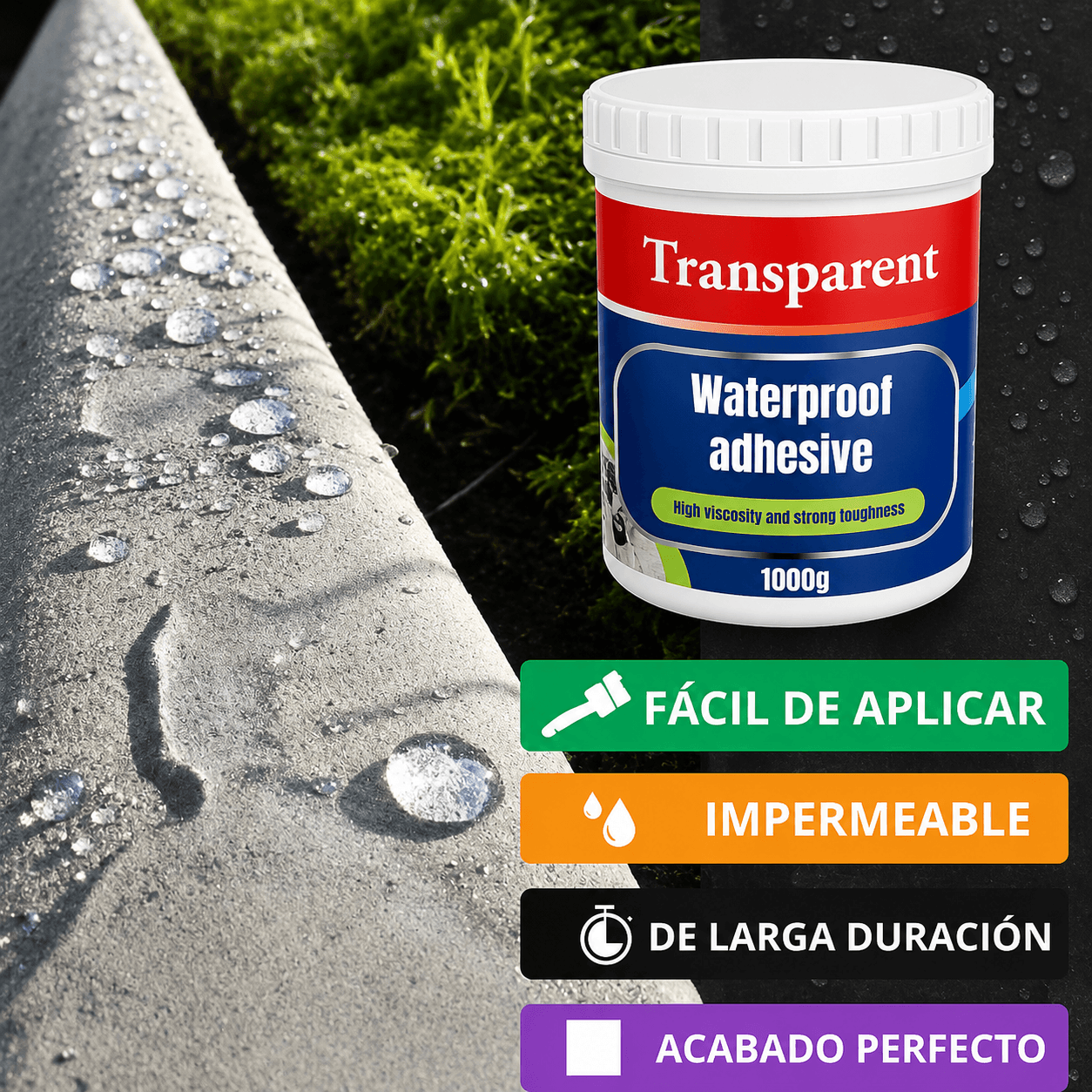 Sellador Impermeable transparente 1KG