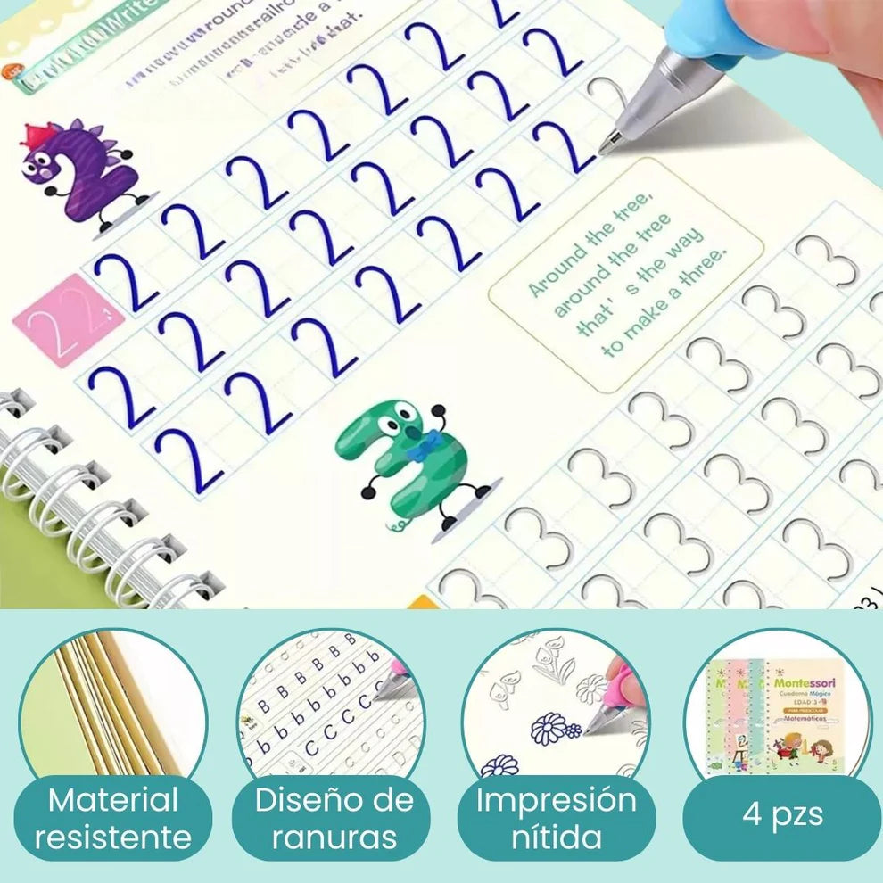 Kit x 4 libros Magicos de Caligrafia