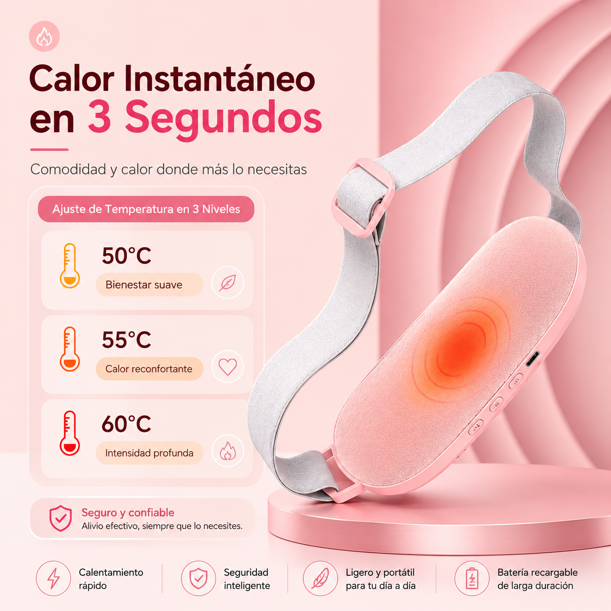 Cinturón Térmico - Calor suave en momentos claves