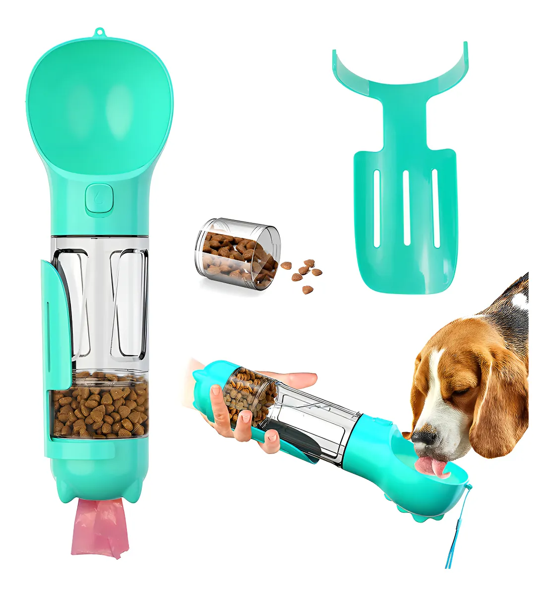 Botella Dispensadora 3 En 1 Para Mascota