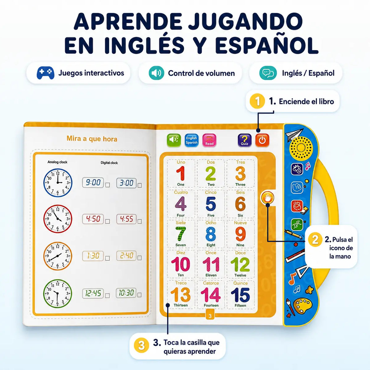 Libro Educativo Interactivo con Sonido | Descubre y Aprende Jugando
