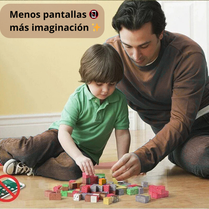 Bloques Magnéticos - Tipo MineCraft - 75 Piezas