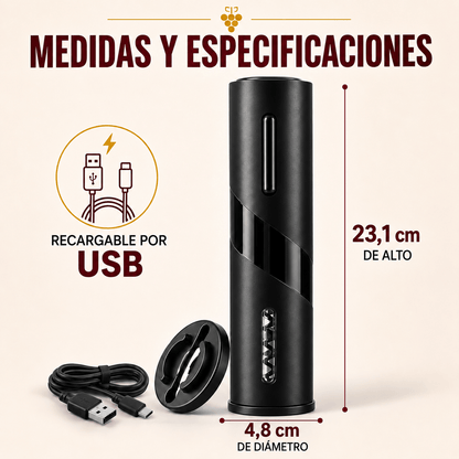 Destapador de Vinos Eléctrico - Destapa tu vino con un solo clic