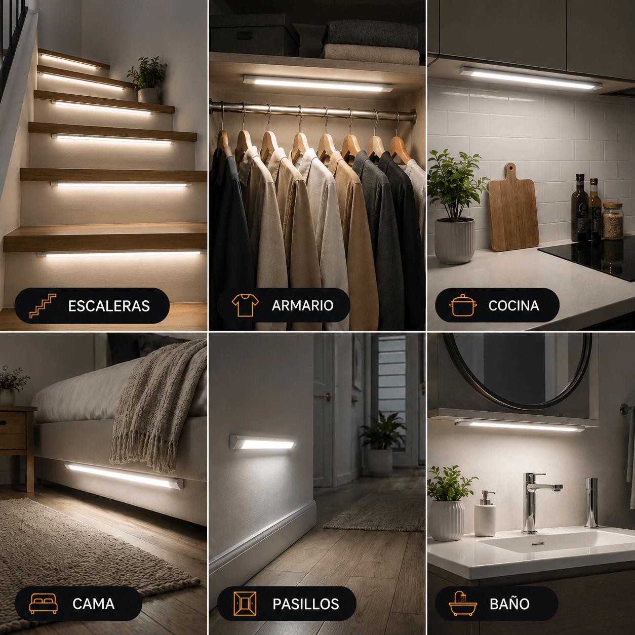 Barra Led con sensor 50 cm - Luz automática donde la necesites